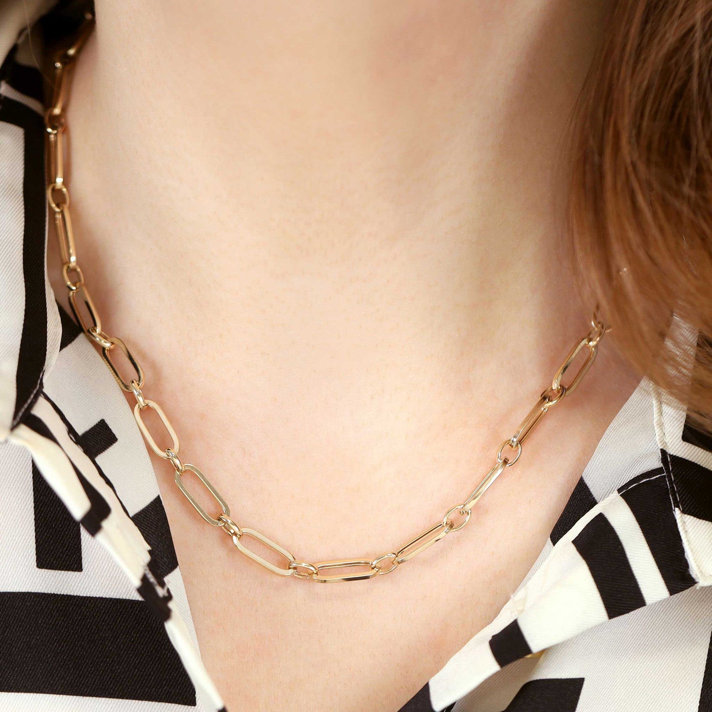 9ct Yellow Gold Chain Design Necklace