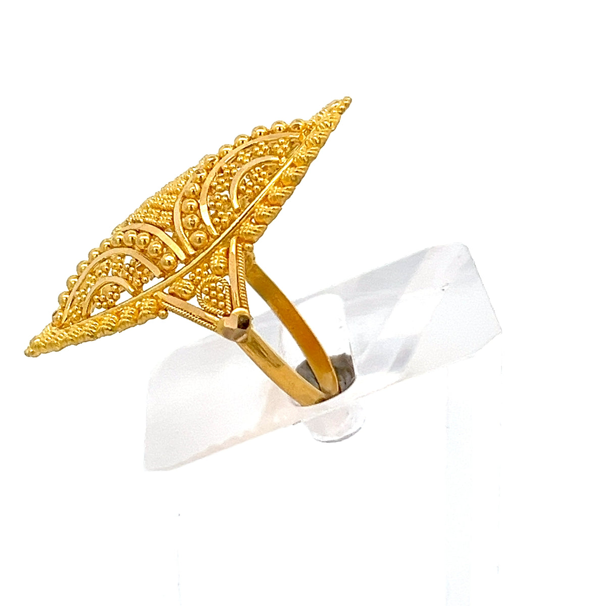 22ct Gold Marquise Filigree Cluster Ring