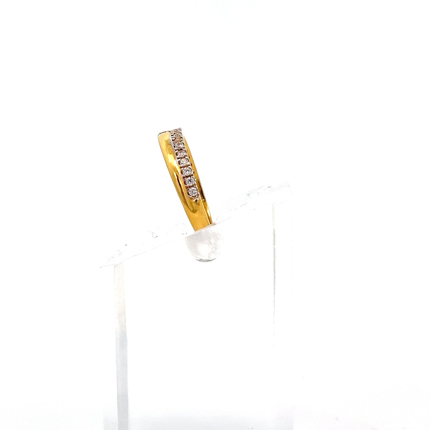 22ct Gold Ring with Clear Stone Channel Setting