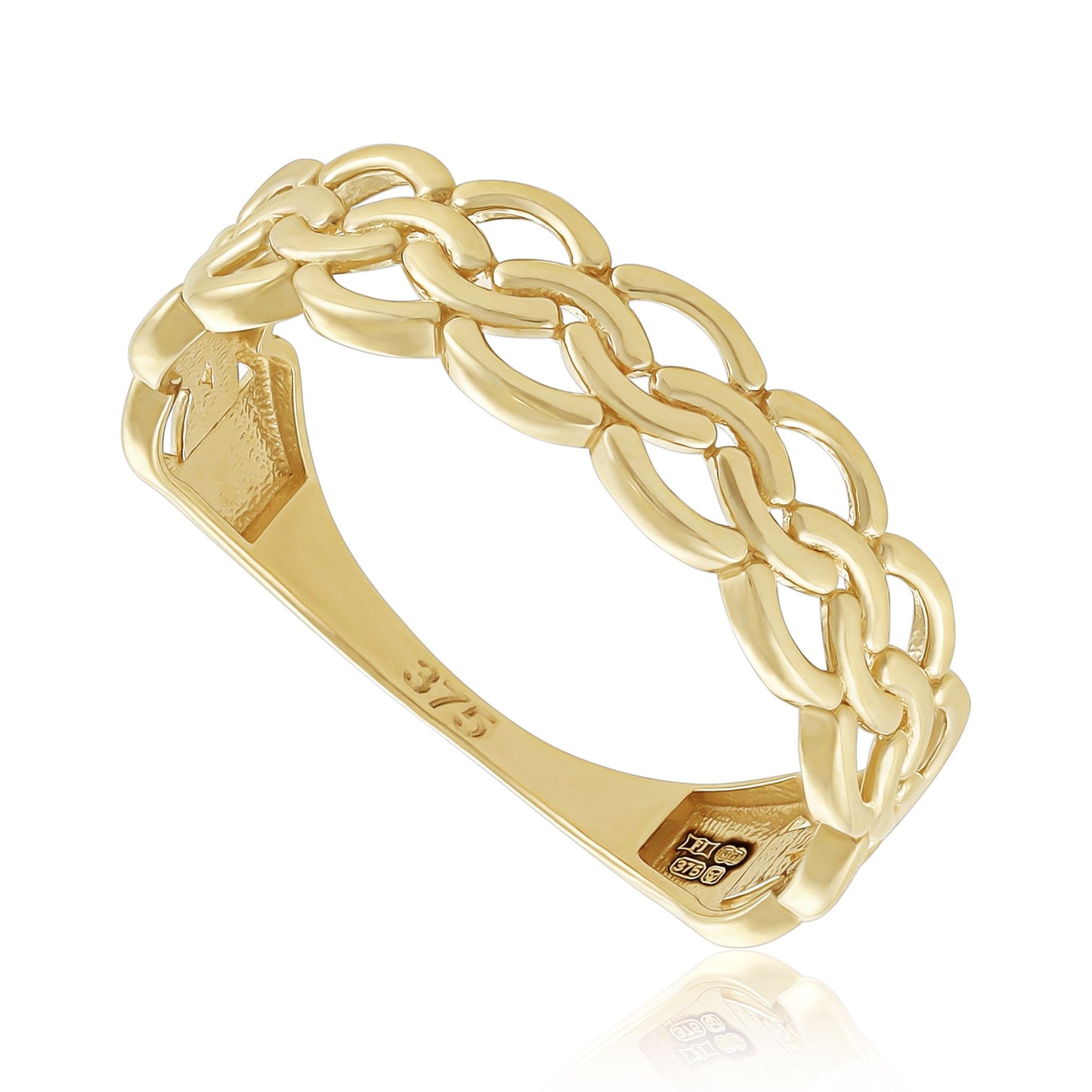 9ct Yellow Gold Braided Design Ring