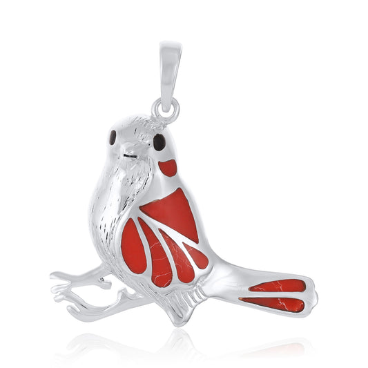 Sterling Silver Mother Of Pearl Bird Pendant SPD4039