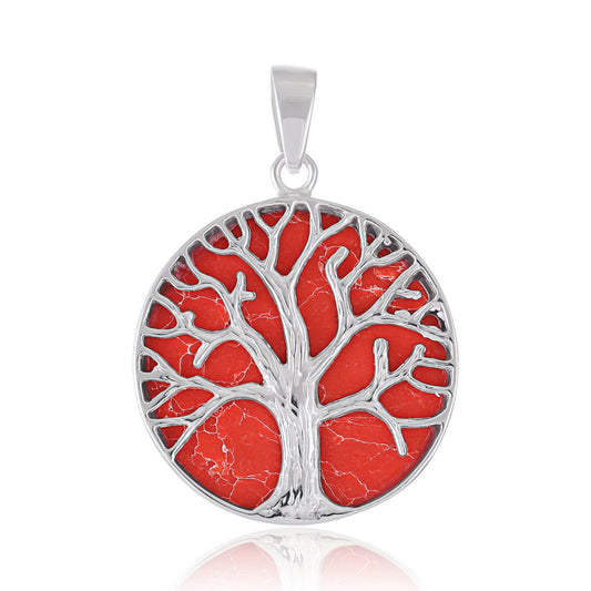 Sterling Silver Abalone Shell Tree Of Life Pendant SPD4043