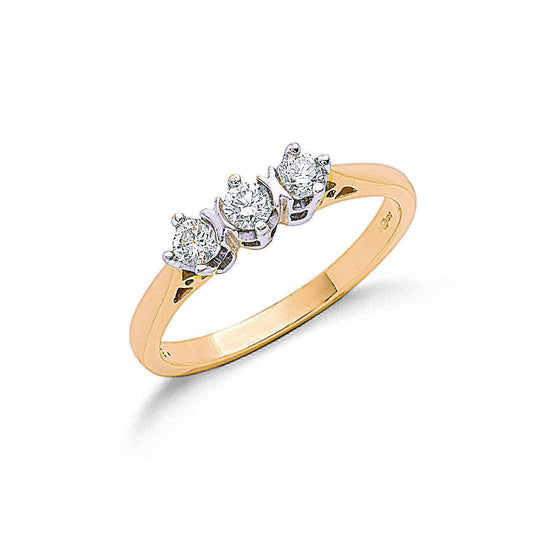 Diamond 3 Stone Ring - FJewellery