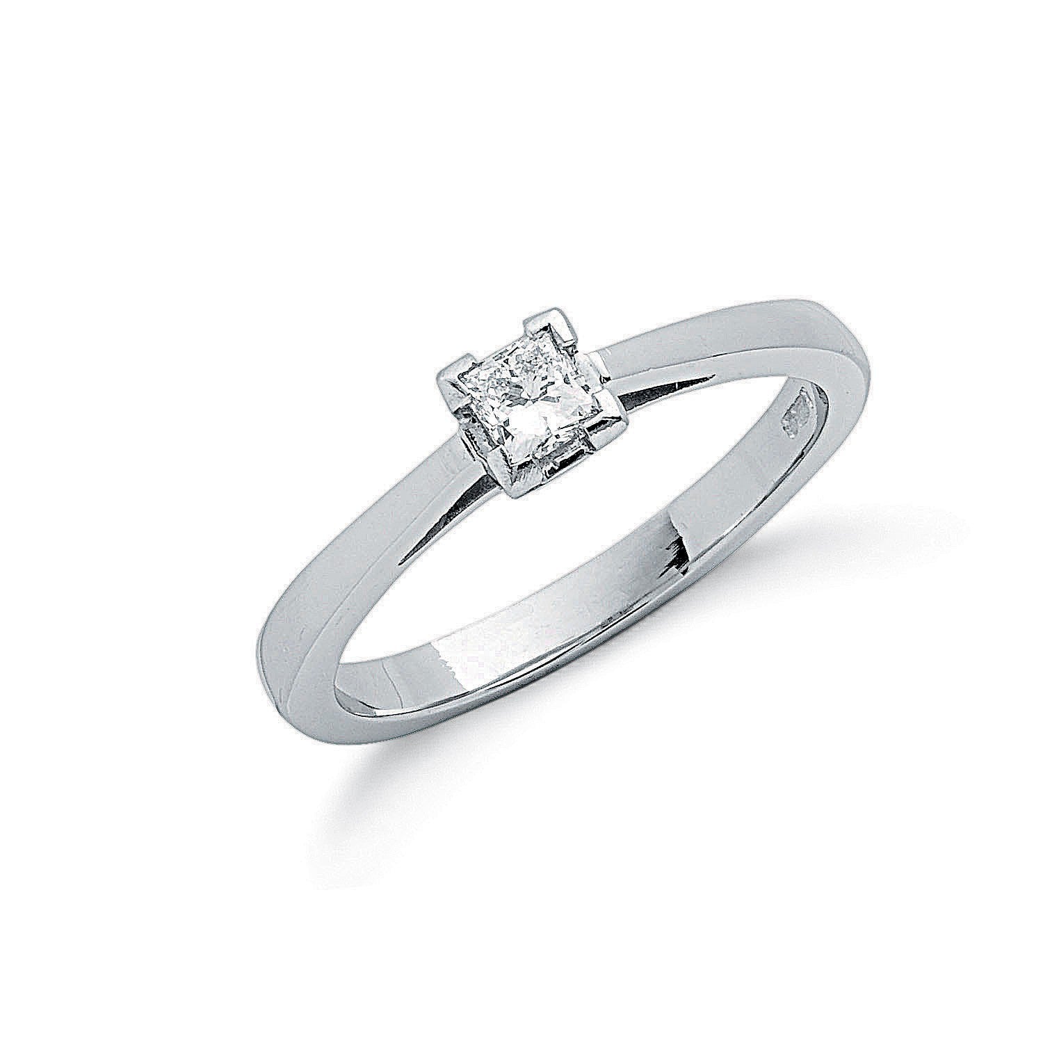 Platinum 0.25ct Princess Cut Diamond Engagement Ring - FJewellery