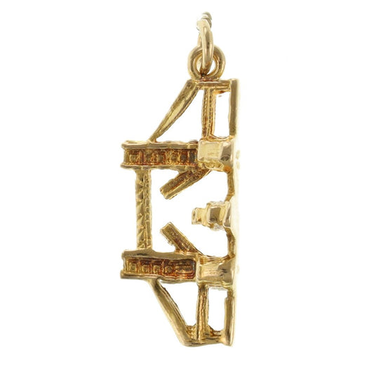 Pre-Owned 9ct Yellow Gold Bridge Charm - 1.5g - FJewellery