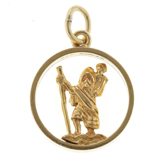 Pre-Owned 9ct Yellow Gold St. Christopher Charm - 3.3g - FJewellery