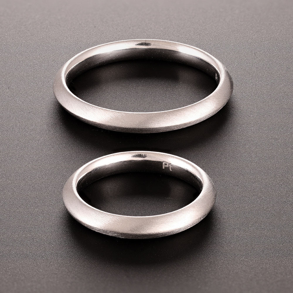 Pre-owned Platinum Knife Edge Wedding Band Rings - 13g - Size Y & J - FJewellery
