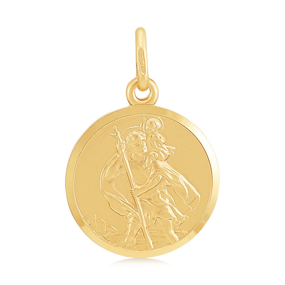 Saint Christopher 9ct Yellow Gold Pendant - FJewellery