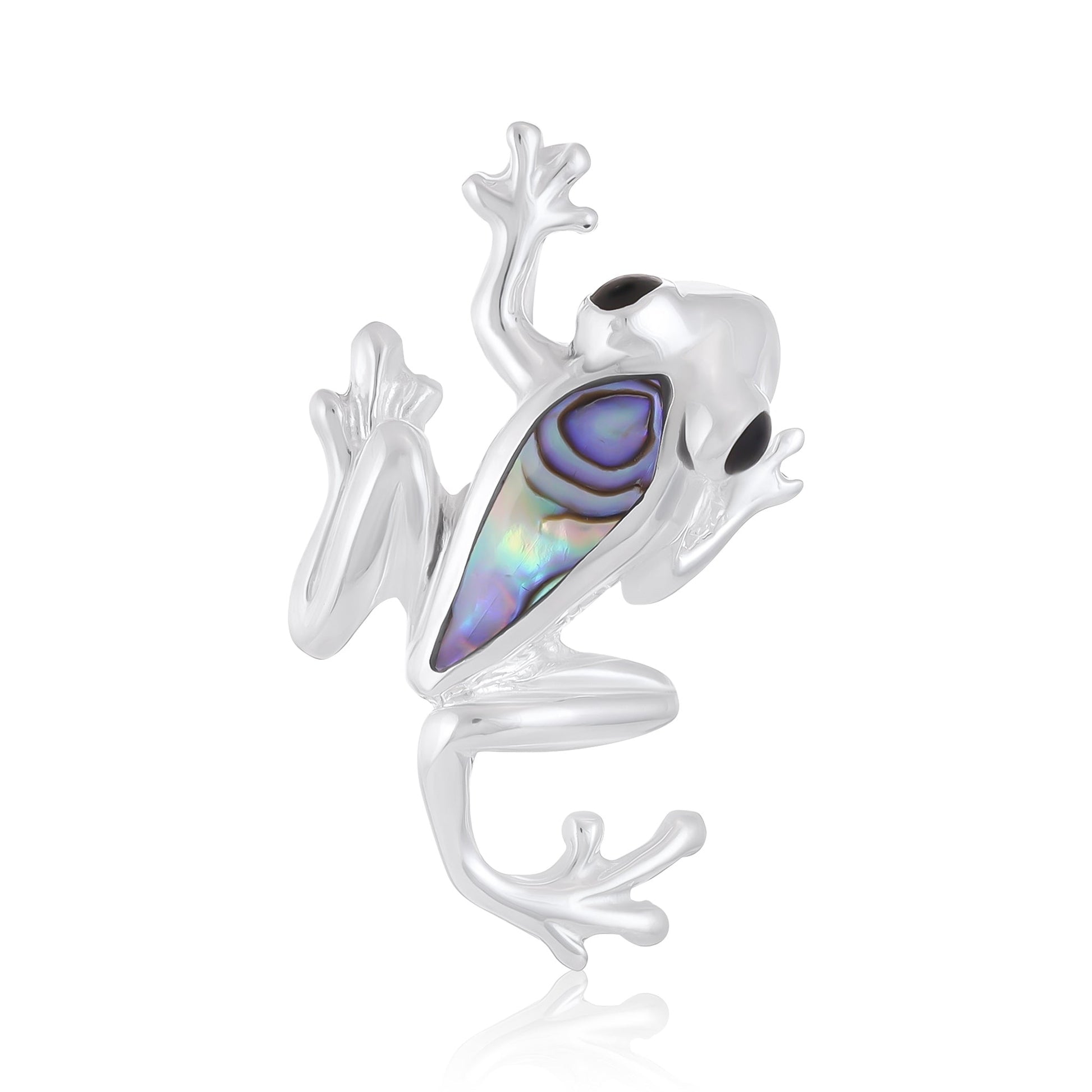 Sterling Silver Abalone Frog Pendant SPD4025 - FJewellery