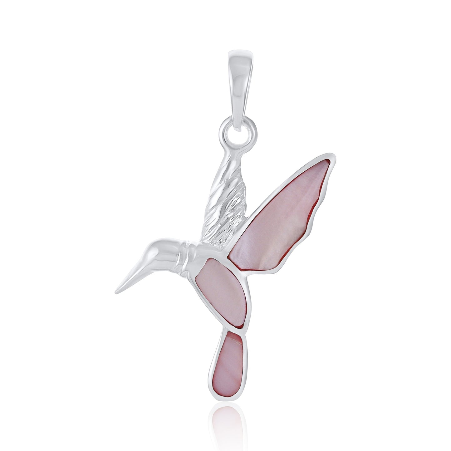 925 Sterling Silver Abalone Shell Bird Pendant