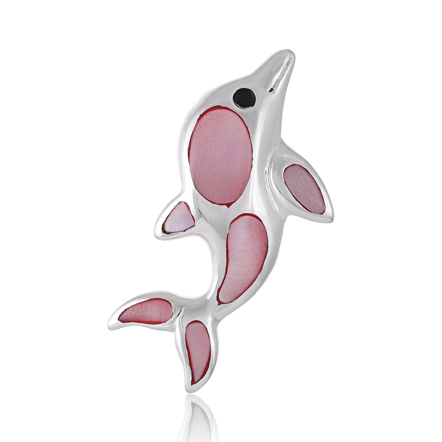 Sterling Silver Abalone Shell Dolphin Pendant SPD4042 - FJewellery