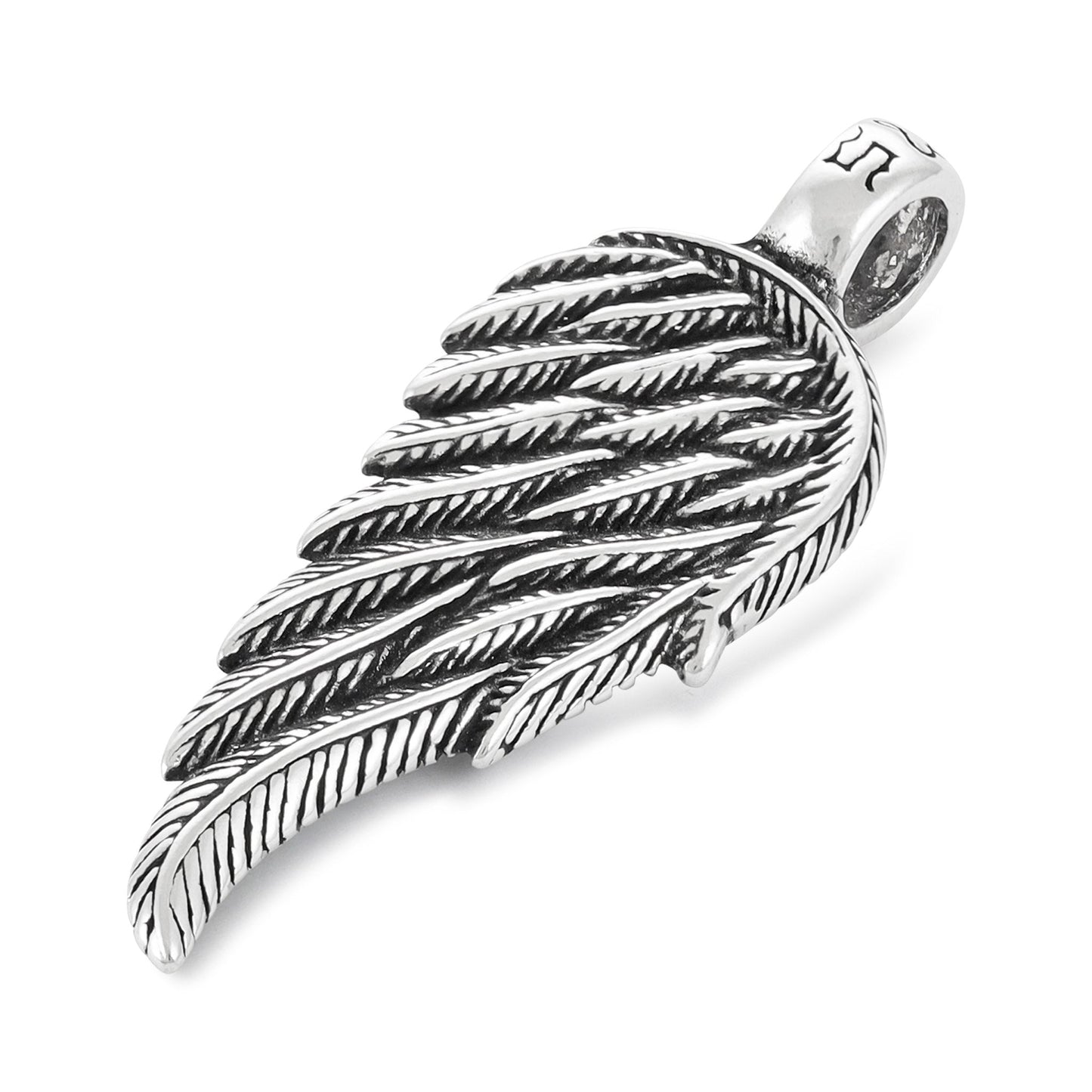 Sterling Silver Angel Wing Pendant - FJewellery