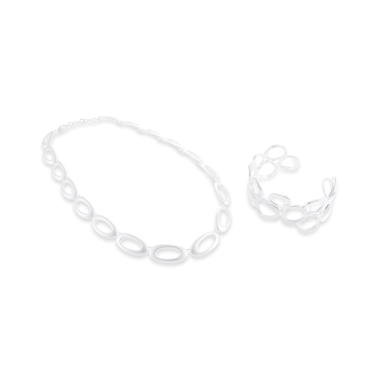 Sterling silver pebble beach cuff bracelet SBN100002 - FJewellery