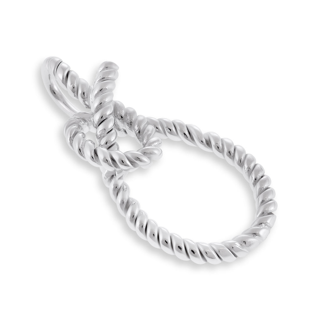 Sterling silver Rhodium plated Knot Pendant SPD1003 - FJewellery