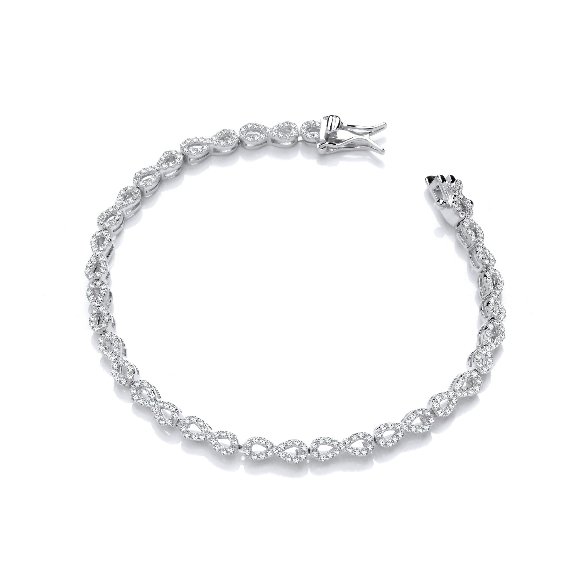Tennis 925 Sterling Silver Bracelet - 7 Inches - FJewellery