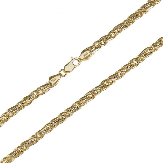 14ct Gold Fancy Chain - 4.5mm - 24 Inches - FJewellery