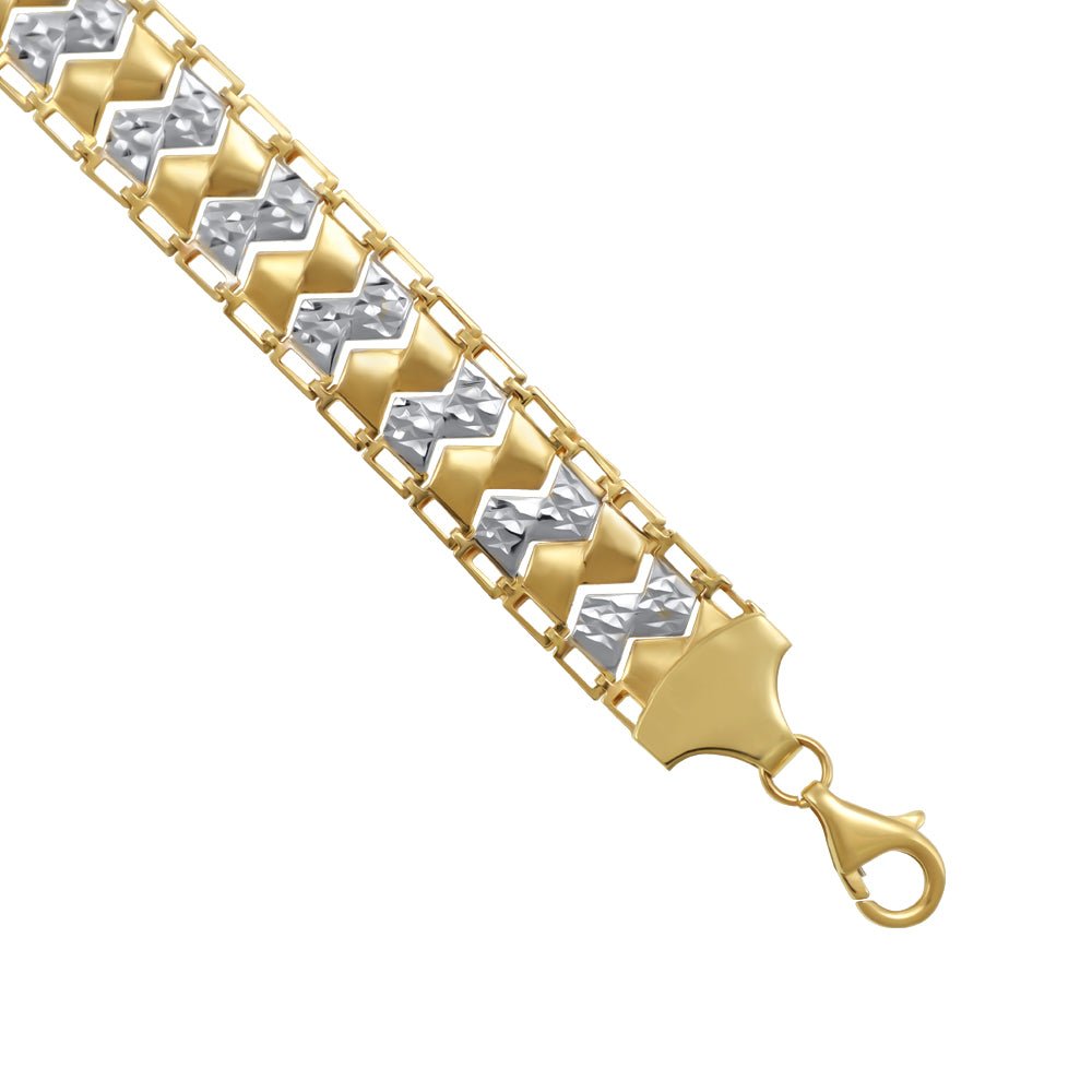 14ct Yellow and white Gold Fancy bracelet 2021980 - FJewellery