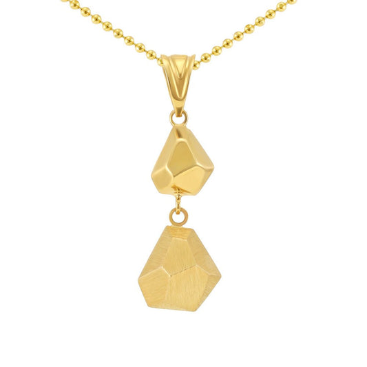 14ct Yellow Gold Geometrical Necklace 2021723 - FJewellery