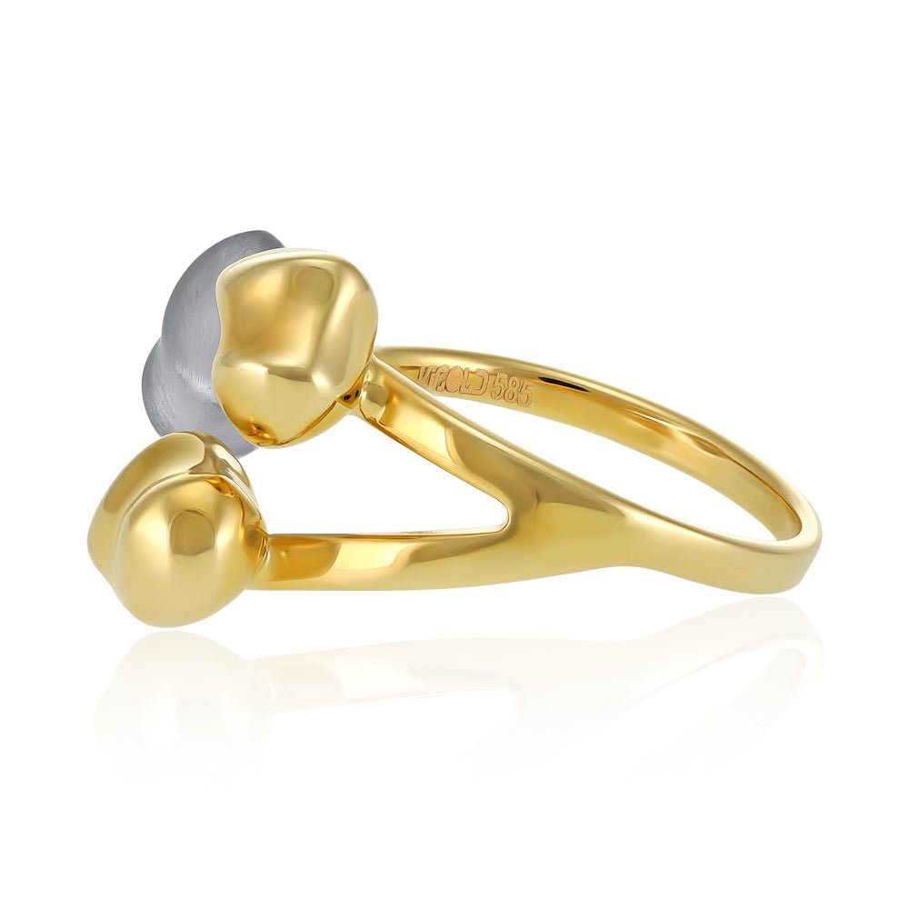 14ct Yellow Gold Geometrical Ring 2021453 - FJewellery