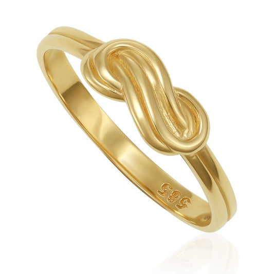 14ct Yellow Gold infinity ring 02021433 - FJewellery