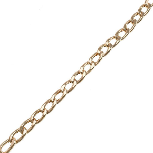 14ct Yellow Gold Square Curb Bracelet - 8mm - FJewellery