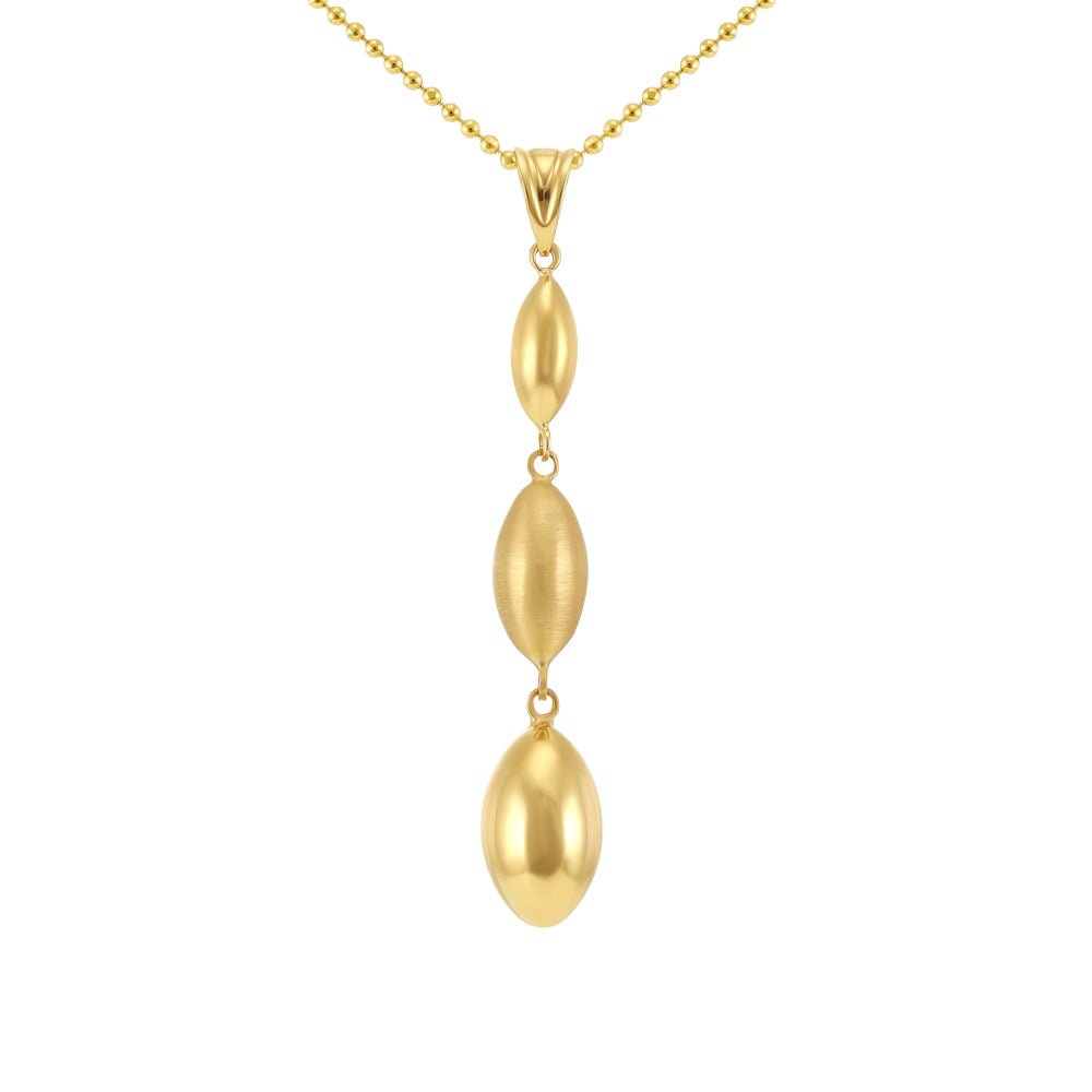 14ct Yellow Gold Tear Drop Necklace 2021714 - FJewellery