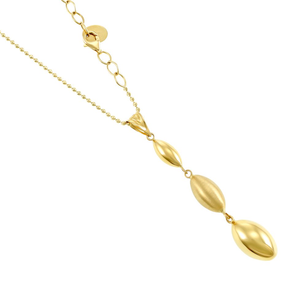 14ct Yellow Gold Tear Drop Necklace 2021714 - FJewellery