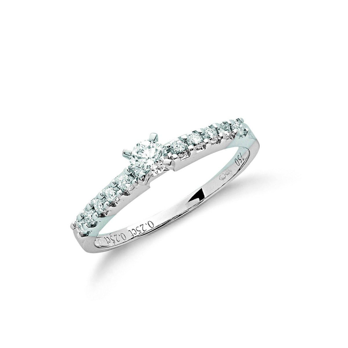 18ct White Gold 0.50ct Diamond Engagement Ring - FJewellery