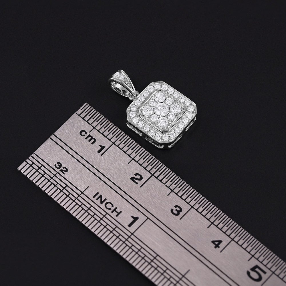 18ct White Gold 0.50ct Diamond Pendant 18.5mm - FJewellery