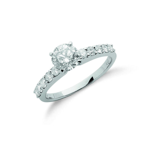 18ct White Gold 1.50ct Diamond Engagement Ring - FJewellery