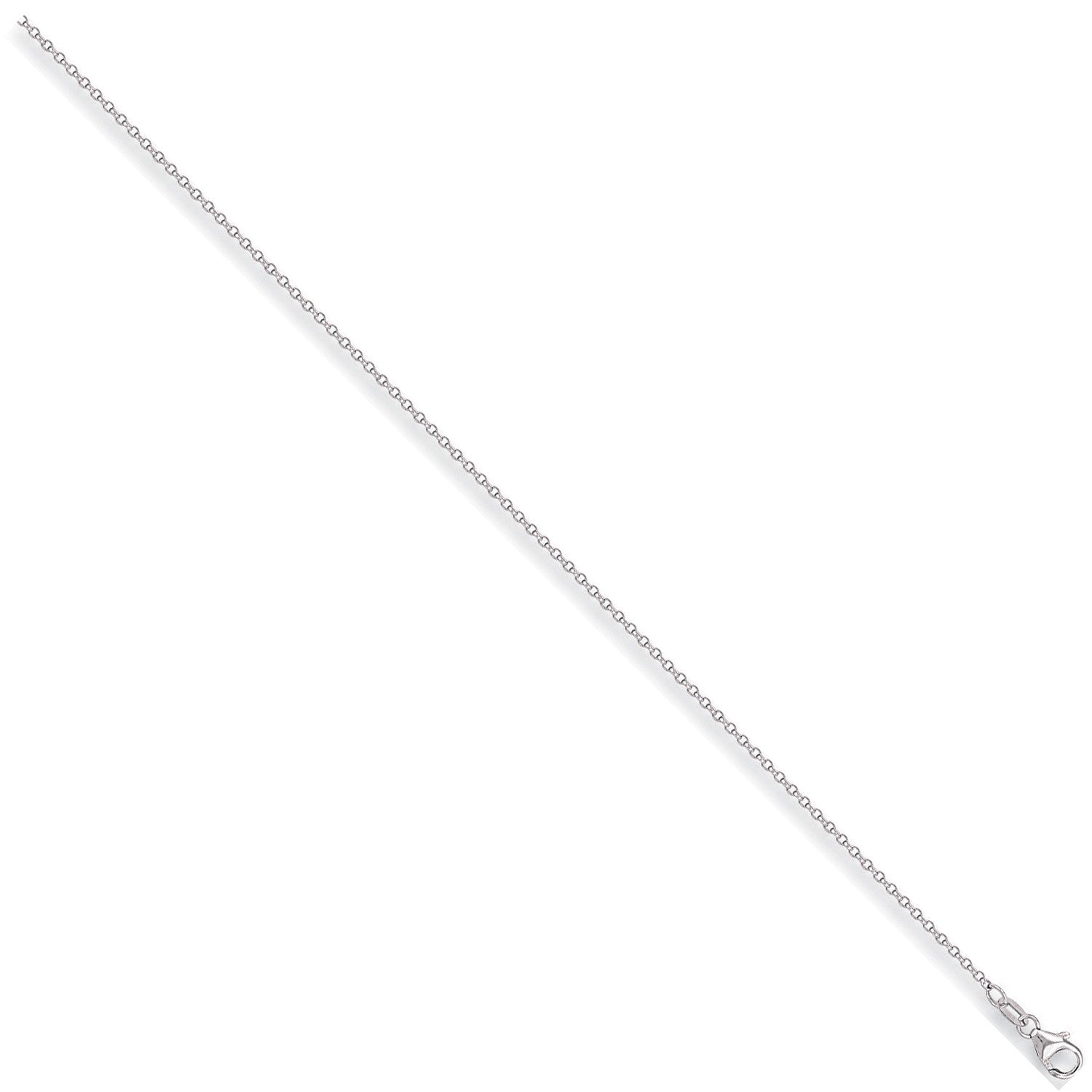 18ct White Gold 1.5mm Belcher Chain - FJewellery