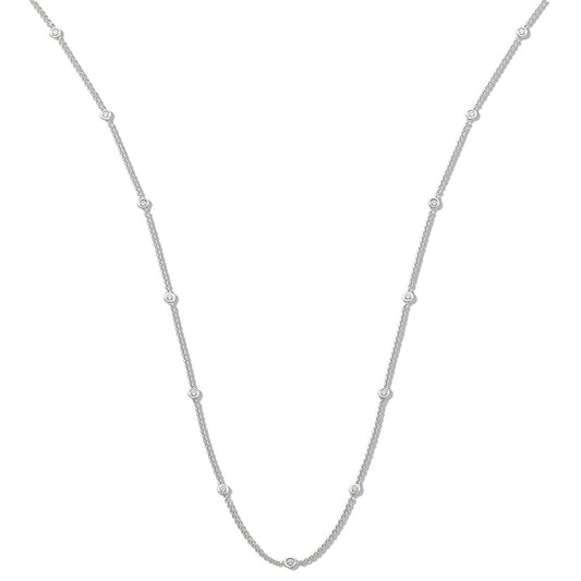18ct White Gold and 0.50ct Diamond Chain - FJewellery