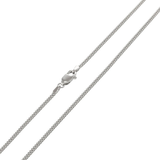 18ct White Gold Curb Chain 2mm - FJewellery