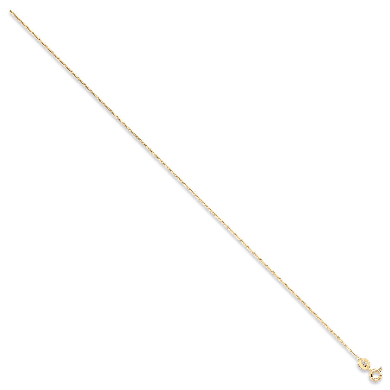 18ct Yellow Gold 0.9mm Curb Chain - FJewellery