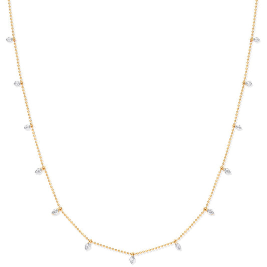 18ct Yellow Gold and 0.50ct Diamond Set Chain - FJewellery