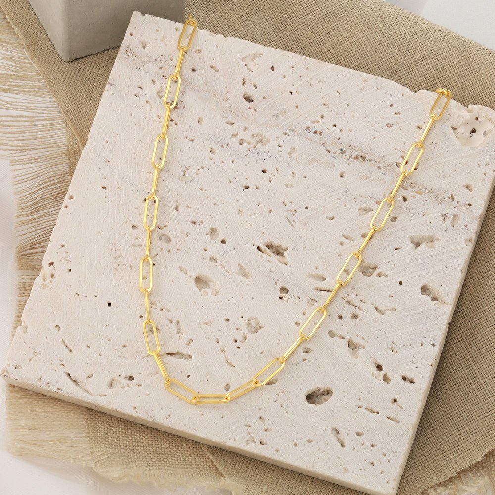 18ct yellow gold Link chain CNPR008 - FJewellery