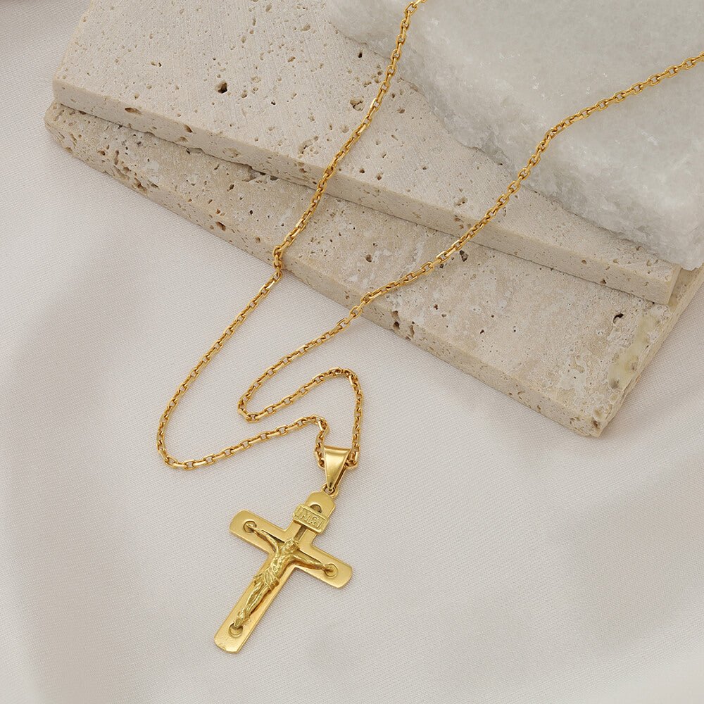 18ct yellow gold Pre-owned Cross chain 7000084 - FJewellery