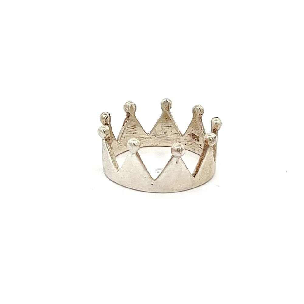 925 silver baubled crown ring AS0032 - FJewellery