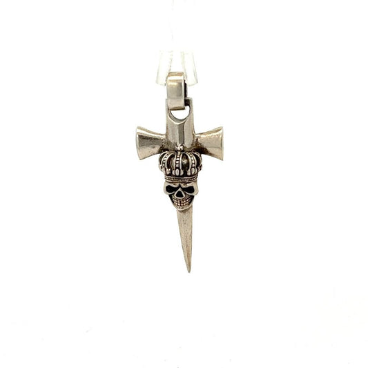 925 silver skull dagger pendant AS0021 - FJewellery