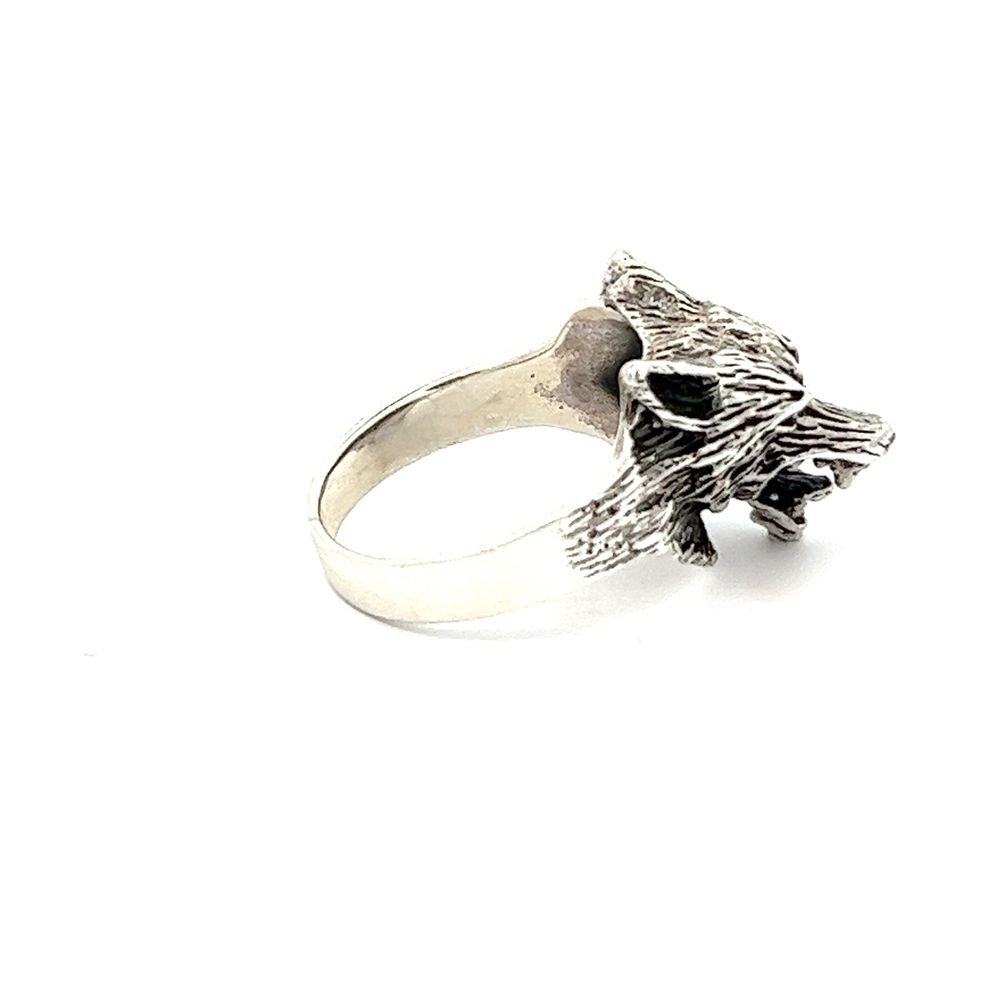 925 silver wolf ring AS0010 - FJewellery