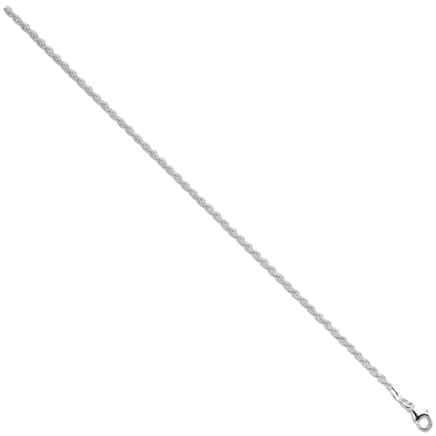 925 Sterling Silver 2.5mm Rope Chain - FJewellery