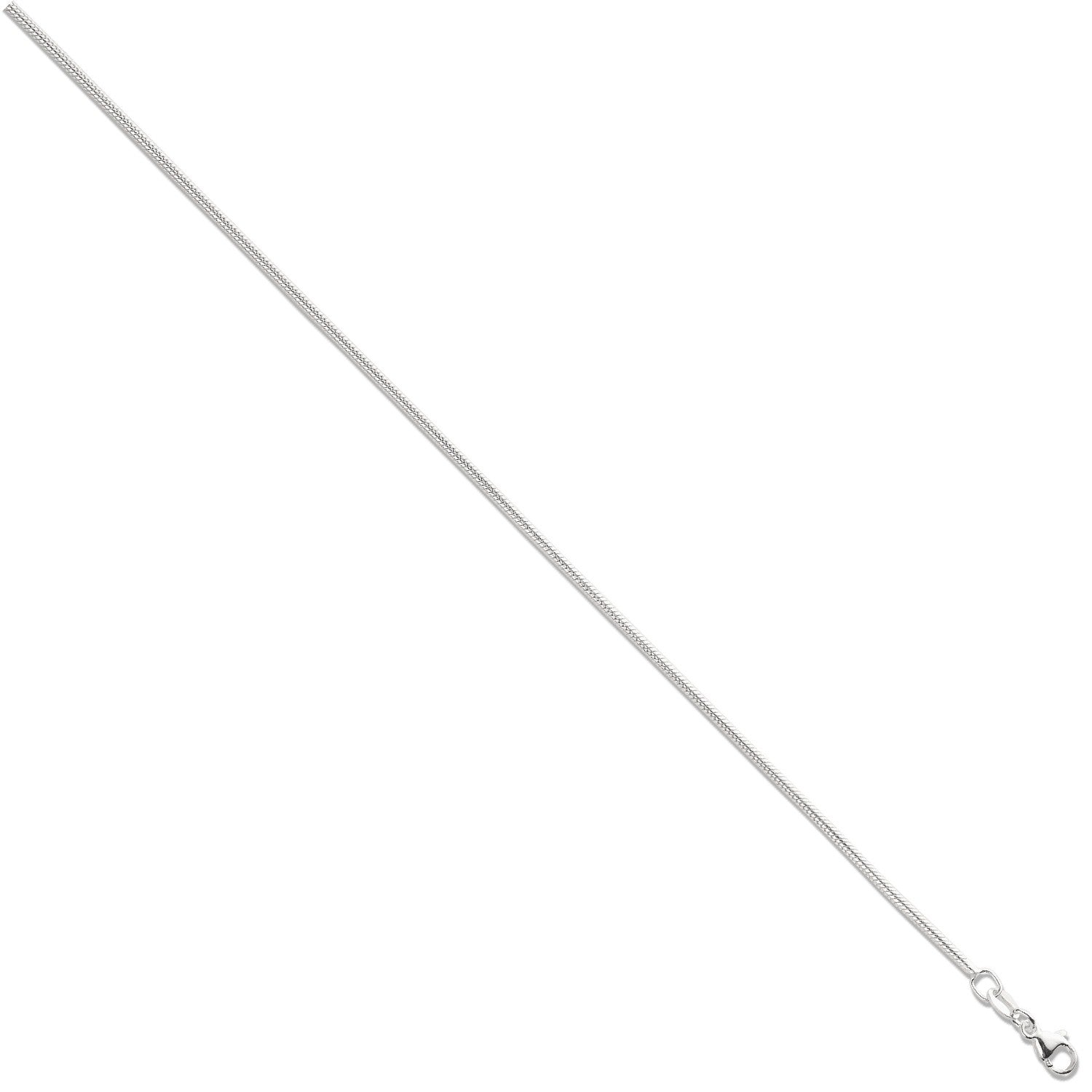 925 Sterling Silver 2mm Snake Chain 9.6g - FJewellery