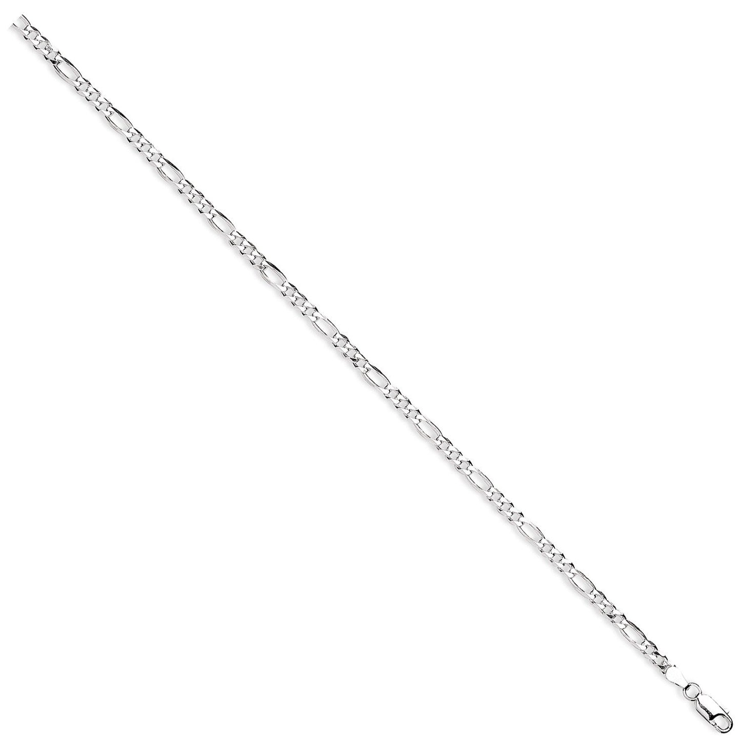 925 Sterling Silver 4mm Figaro Chain - FJewellery