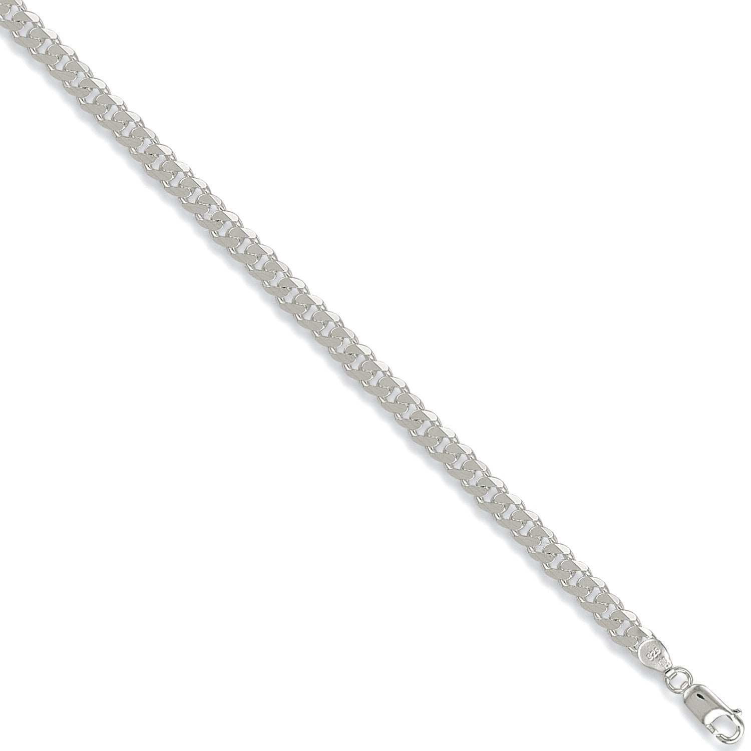 925 Sterling Silver 5.5mm Curb Necklace Chain - FJewellery