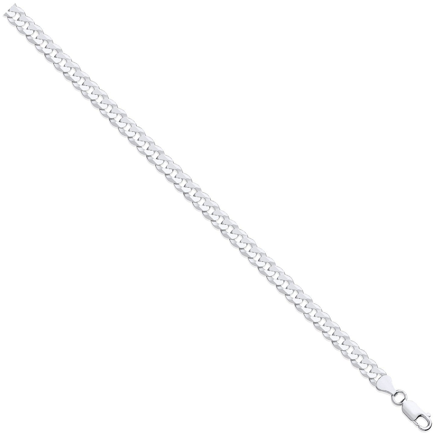 925 Sterling Silver 6.5mm Curb Chain - FJewellery