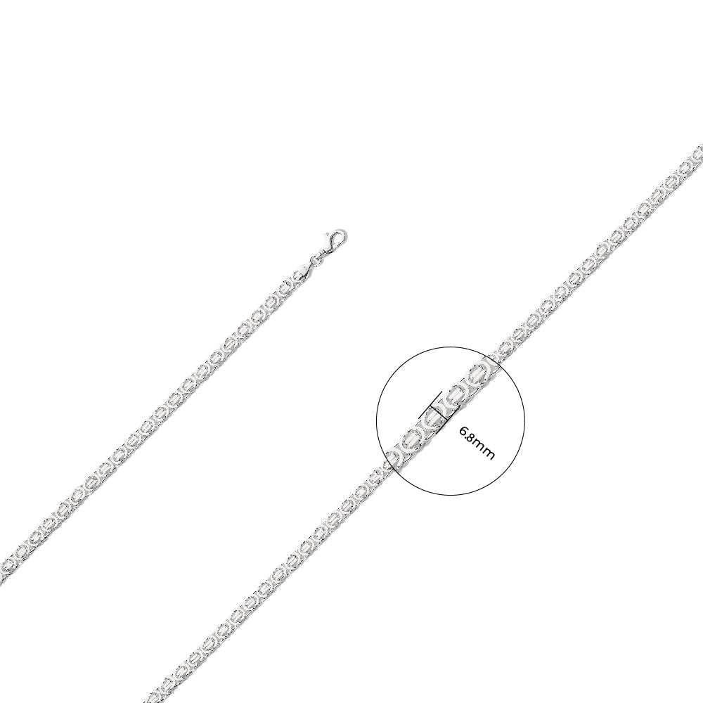 925 Sterling Silver 7mm Necklace Chain - FJewellery