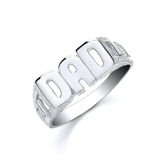 925 Sterling Silver DAD ID Ring - FJewellery