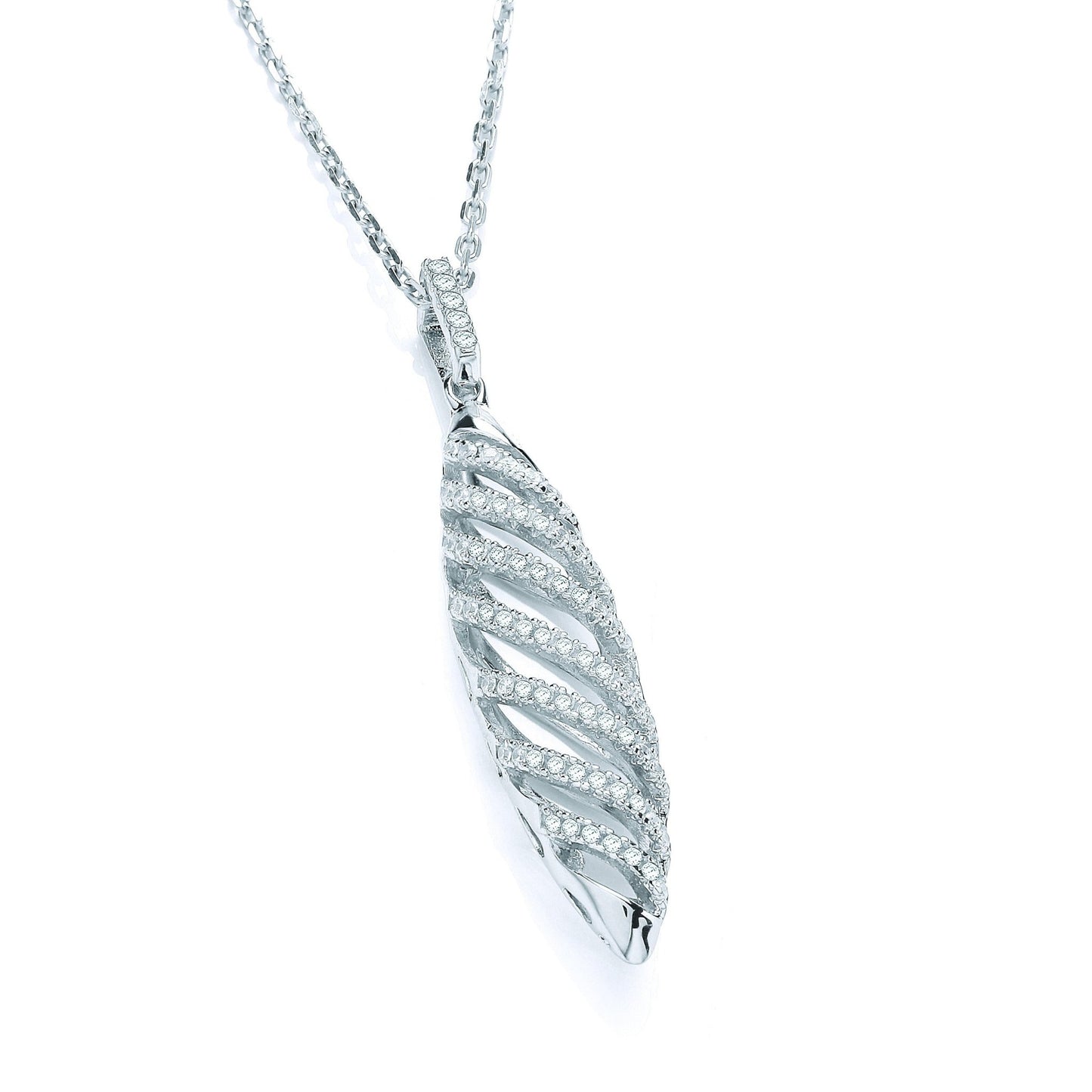 925 Sterling Silver Gemset Fancy Necklace - FJewellery