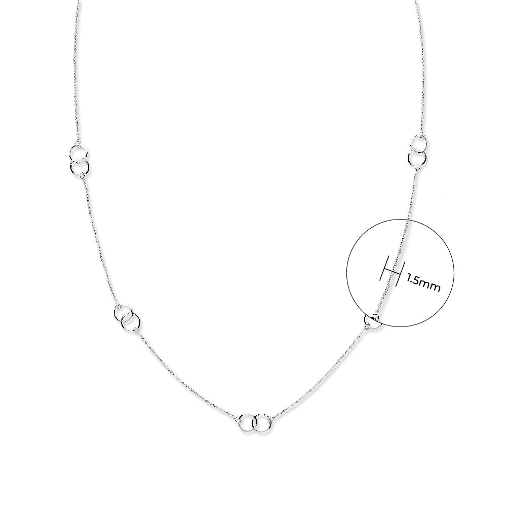 925 Sterling Silver Ladies Fancy Necklace - FJewellery