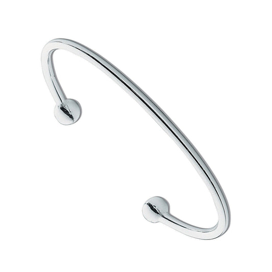 925 Sterling Silver Maiden Torque Bangle - FJewellery